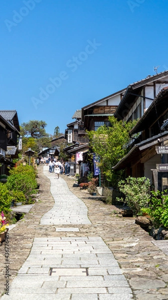Obraz 馬籠宿 古い町並み Magome-juku