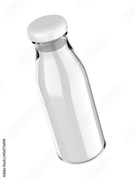 Fototapeta Blank Smoothie Bottle template. 3d render illustration.