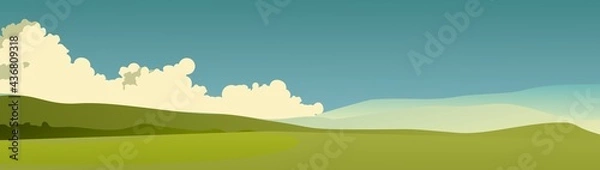 Obraz Nature rural landscape summer day