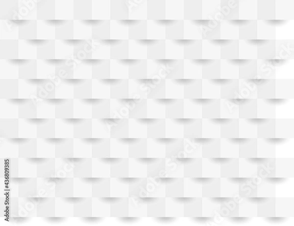 Fototapeta Abstract white geometric background, 3d paper art style. Vector illustration.
