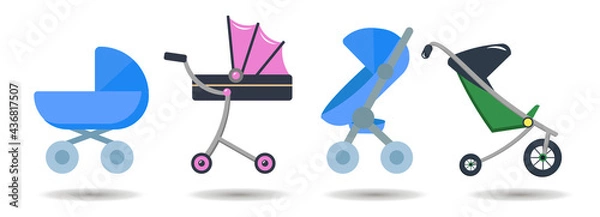 Fototapeta baby carriage vector clip art set. baby carriage vector clip art set. baby carriage vector clip art set.