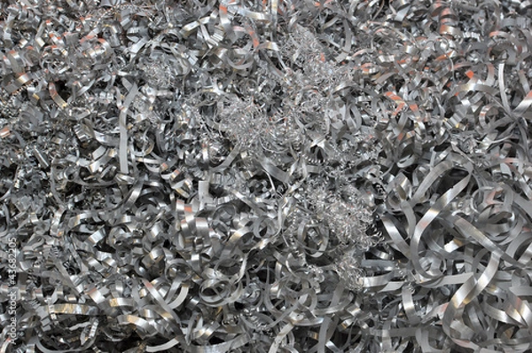 Obraz Aluminium lathe waste material