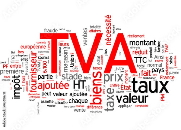 Fototapeta Taxe sur la valeur ajoutée TVA