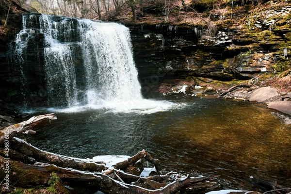 Obraz A Rocky Mountain Waterfall