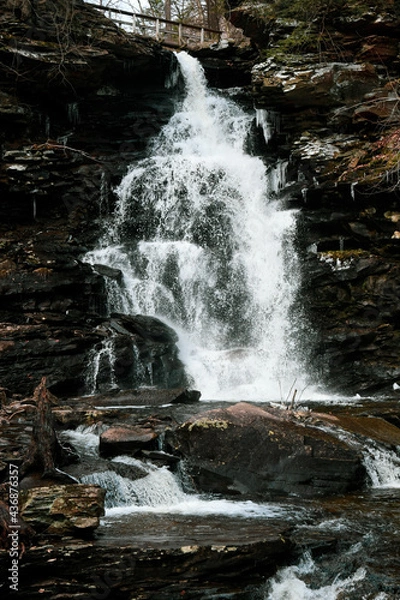 Obraz A Rocky Mountain Waterfall