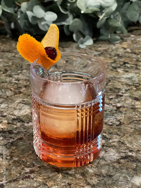Obraz Old Fashioned Bourbon Cocktail