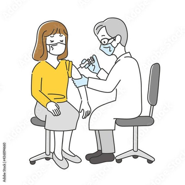 Fototapeta 予防注射を受けているイラスト素材