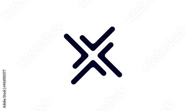 Fototapeta Modern Trendy Minimal Monogram X For Business, Initial Based letter X Icon Logo