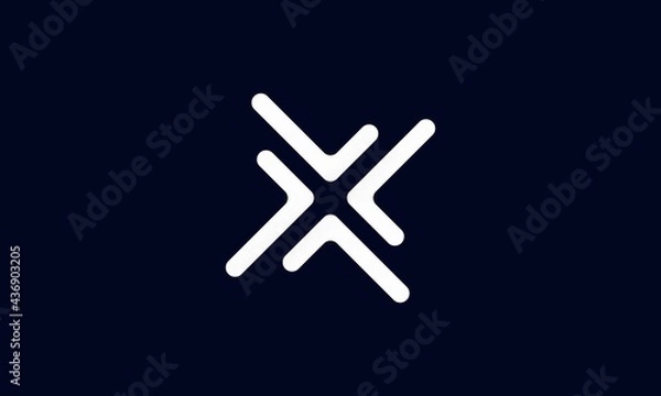 Fototapeta Modern Trendy Minimal Monogram X For Business, Initial Based letter X Icon Logo