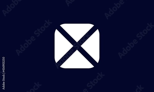 Fototapeta Modern Trendy Minimal Monogram X For Business, Initial Based letter X Icon Logo