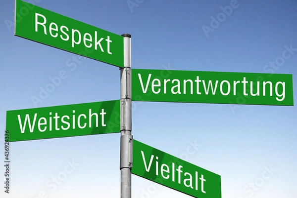 Obraz Kulturelle Werte, Wegweiser