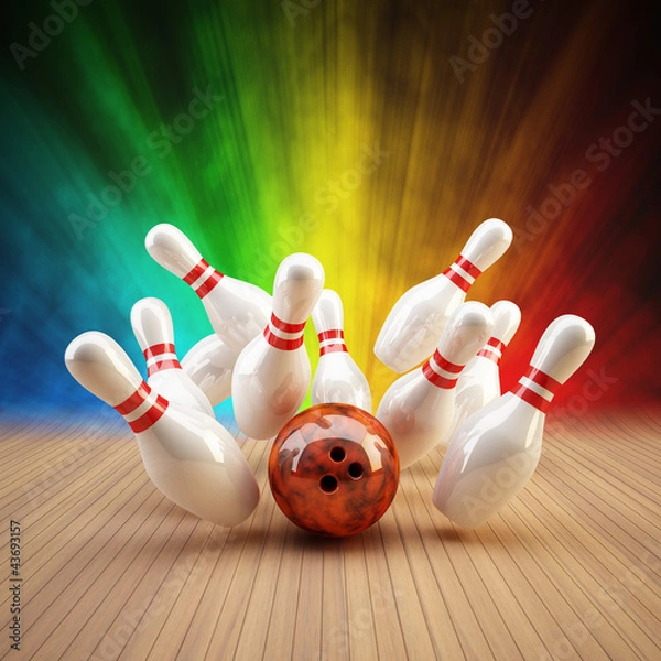 Obraz Bowling Strike bunt