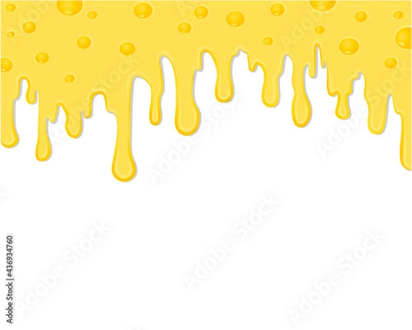 Fototapeta Background of flowing melted cheese.
Vector illustration is made in a flat style.
Suitable for advertising, congratulations, packaging.