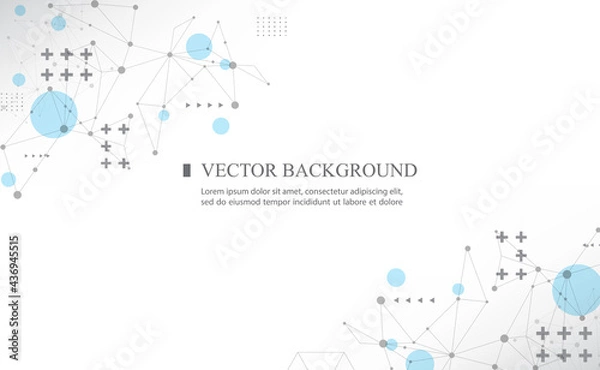 Obraz Abstract geometric and polygon white vector background