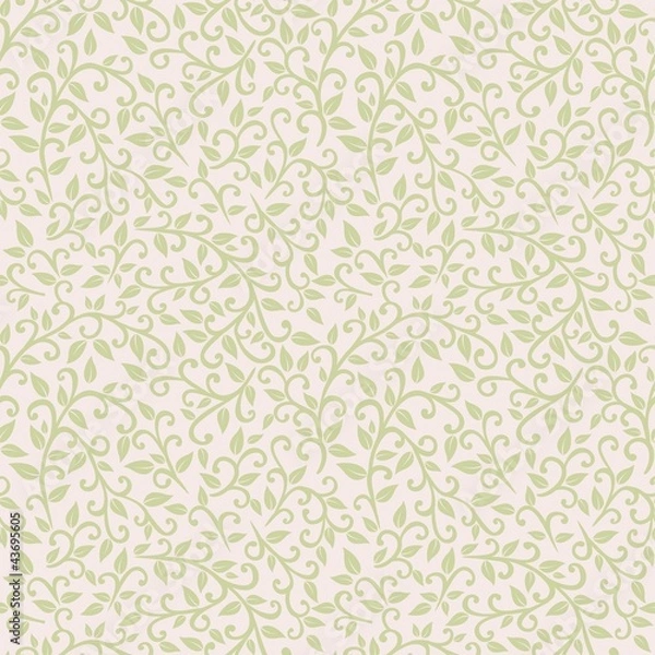Fototapeta vector seamless pattern: spring foliage