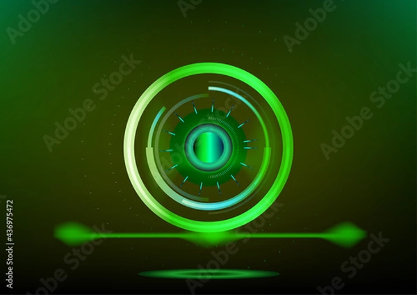 Obraz Radar screen future technology innovation abstract backgrounds cyber robot ai hi-tech element digital next generation pattern concept vector illustration EPS10