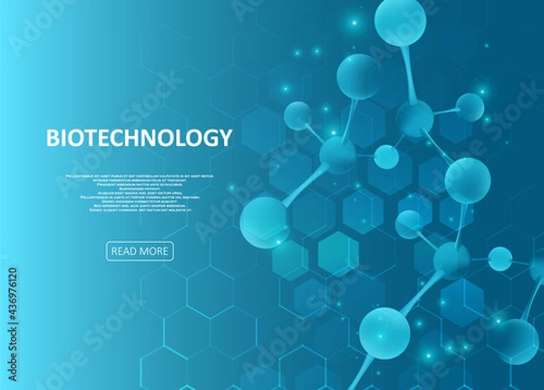 Fototapeta Abstract molecules design