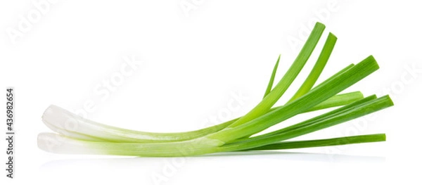 Obraz Green onion isolated on white background