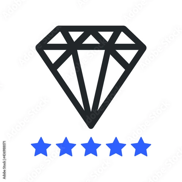 Obraz diamond, diamond class icon design vector