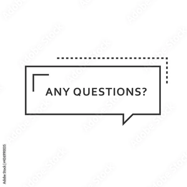 Obraz Any questions stamp on white. Vector
