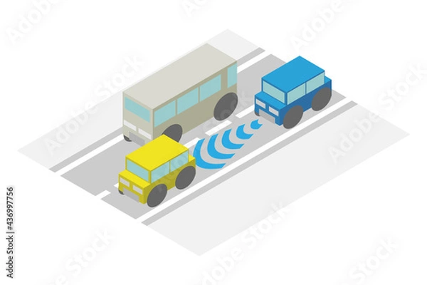 Obraz アイソメトリックな車間距離保持支援システムが搭載された車