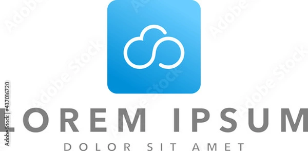 Fototapeta cloud logo template vector symbol	