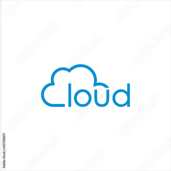 Fototapeta cloud logo template vector symbol	