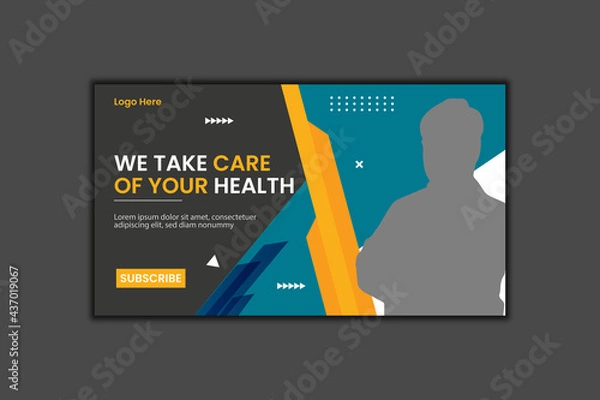 Obraz Medical Healthcare Youtube Thumbnail Template and Web Banner Design