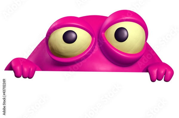 Fototapeta Różowy potwór