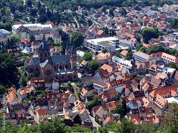 Obraz Luftbild von Heppenheim