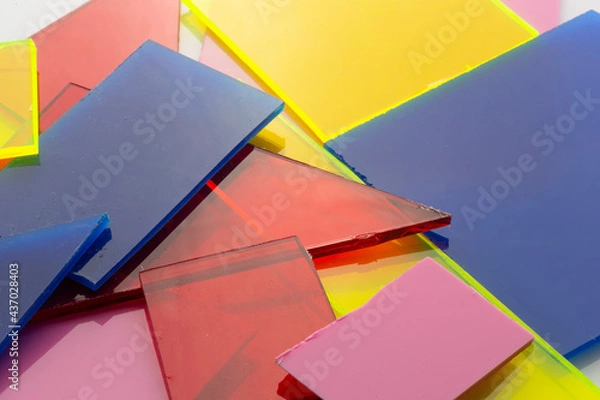 Fototapeta Plexiglas and shapes of different shapes