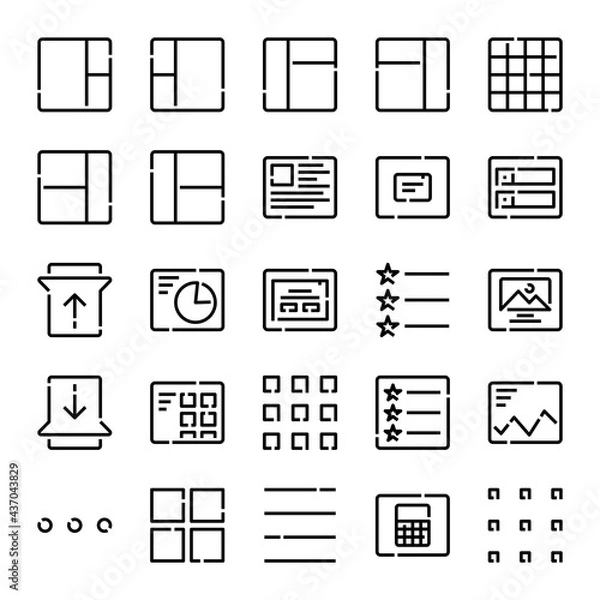 Obraz Outline icons for layout.