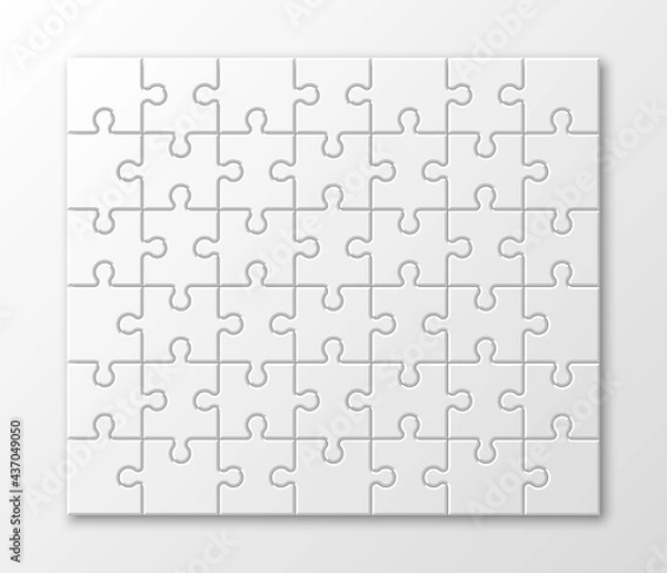 Obraz A lot of piece flat puzzle presentation. Many step circle business background. Section compare service banner. illustration template color shape . 3d Abstract Background