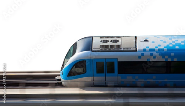 Fototapeta modern metro or train for high speed public transportation