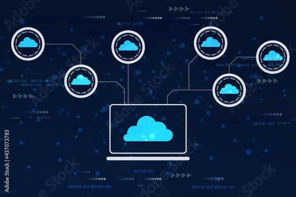 Obraz 2d rendering technology Cloud computing 
