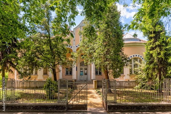 Fototapeta Vrbas, Serbia - May 28, 2021: Tomanova villa was built at the beginning of the 20th century and is one of the cultural monuments of great importance in Vrbas.