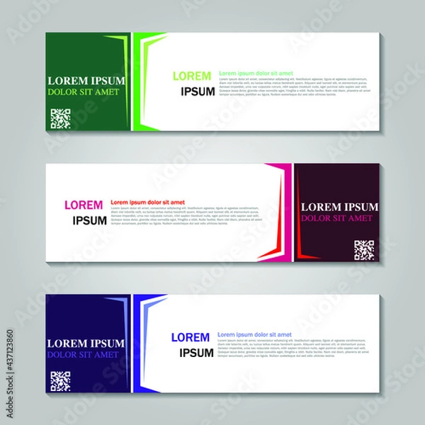 Fototapeta Set of long banners