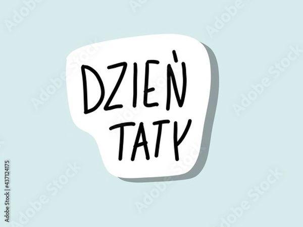 Obraz Czarny napis dzień taty na białym tle