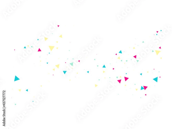 Fototapeta Triangle Explosion Confetti. Textured Data Fragments Burst. Exploded
