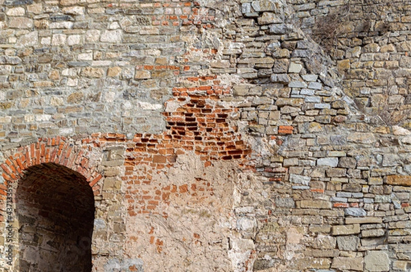 Fototapeta old castle brick wall