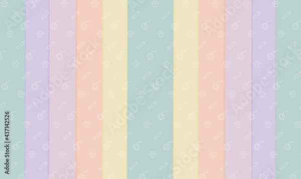 Obraz Pastel colored background/ cat pattern