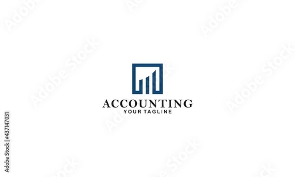 Obraz simple accounting logo on white background