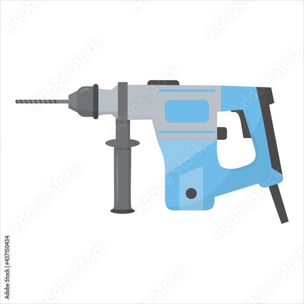 Fototapeta Electric perforator vector illustration.  Electric drill icon. Vector illustration.