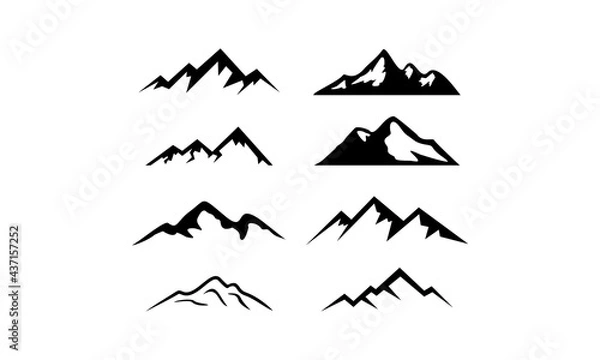 Fototapeta set mountain template vector design