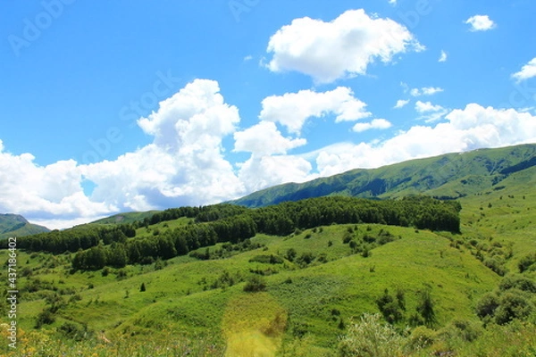 Obraz landscape with sky and clouds and mountains
