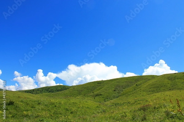 Obraz mountain landscape with blue sky and clouds