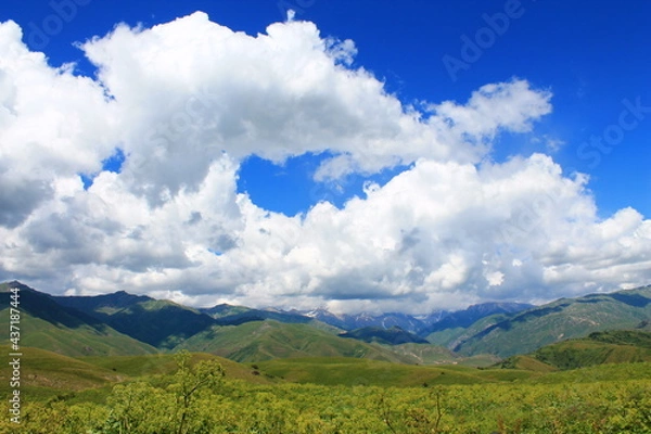 Obraz mountains and clouds