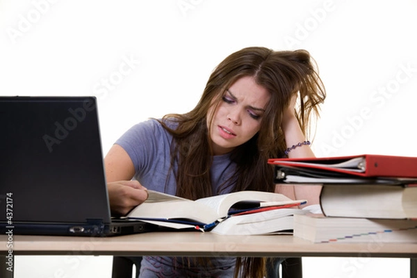 Obraz Frustrated college studen