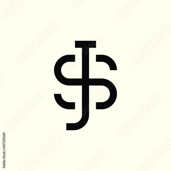 Obraz monogram S and J logo design