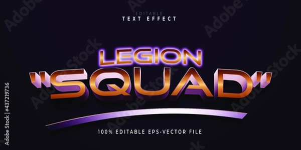 Obraz editable legion squad  text effect in gold.typhography logo